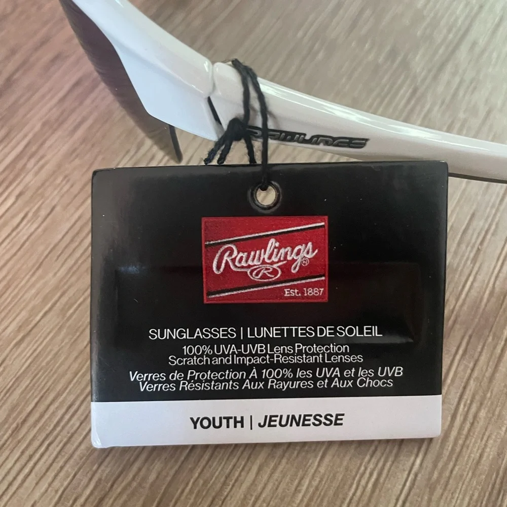 Rawlings Youth White and Blue Sports  Sunglasses - NWT